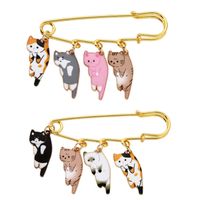 Simple Style Cat Alloy Enamel Women's Brooches main image 2