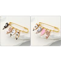 Simple Style Cat Alloy Enamel Women's Brooches main image 5