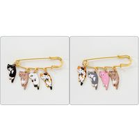 Simple Style Cat Alloy Enamel Women's Brooches main image 4