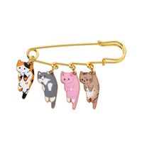 Simple Style Cat Alloy Enamel Women's Brooches main image 3