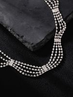 Wholesale Jewelry Simple Style Shiny Letter Solid Color Rhinestone Rhinestones Inlay Necklace main image 3