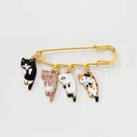 Simple Style Cat Alloy Enamel Women's Brooches sku image 1