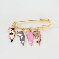 Simple Style Cat Alloy Enamel Women's Brooches sku image 2