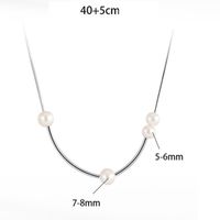 Sterling Silver Elegant Simple Style Plating Geometric Necklace main image 2