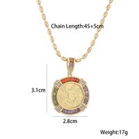 Cobre Chapados en oro de 18k Estilo Moderno Estilo Clásico Enchapado Embutido Geométrico Circón Collar Colgante main image 2