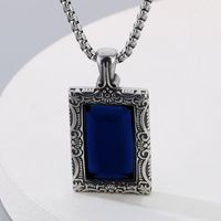 1 Piece 304 Stainless Steel Glass Square Pendant Chain main image 5