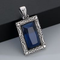1 Piece 304 Stainless Steel Glass Square Pendant Chain main image 6