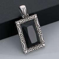 1 Piece 304 Stainless Steel Glass Square Pendant Chain main image 7