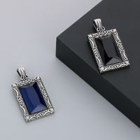 1 Piece 304 Stainless Steel Glass Square Pendant Chain main image 1