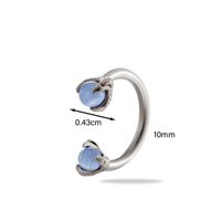 1 Piece Ear Cartilage Rings & Studs Simple Style Classic Style C Shape 316 Stainless Steel  Inlay Rhinestones main image 5