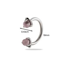 1 Piece Ear Cartilage Rings & Studs Simple Style Classic Style C Shape 316 Stainless Steel  Inlay Rhinestones main image 7