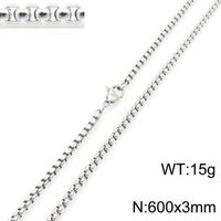 1 Piece 304 Stainless Steel Glass Square Pendant Chain sku image 1