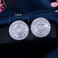 1 Pair Sweet Simple Style Heart Shape Plating Inlay Copper Zircon White Gold Plated Rhodium Plated Ear Studs main image 8