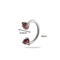 1 Piece Ear Cartilage Rings & Studs Simple Style Classic Style C Shape 316 Stainless Steel  Inlay Rhinestones sku image 7