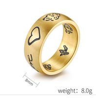 Simple Style Classic Style Commute Houndstooth Heart Shape 304 Stainless Steel 18K Gold Plated Unisex Rings main image 2