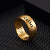 Simple Style Classic Style Commute Houndstooth Heart Shape 304 Stainless Steel 18K Gold Plated Unisex Rings sku image 8