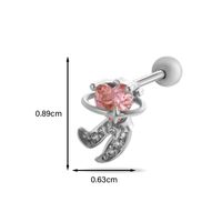 1 Piece Ear Cartilage Rings & Studs Simple Style Classic Style Heart Shape Butterfly Copper Inlay Zircon Ear Cartilage Rings & Studs sku image 14