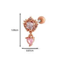 1 Piece Ear Cartilage Rings & Studs Simple Style Classic Style Heart Shape Butterfly Copper Inlay Zircon Ear Cartilage Rings & Studs sku image 21