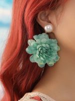 1 Pair Cute Sweet Flower Cloth Drop Earrings main image 6