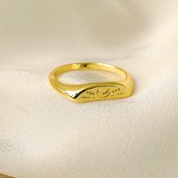 Copper 14K Gold Plated IG Style Baroque Style Commute Polishing Sun Moon Rings sku image 4