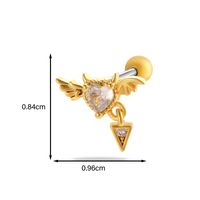 1 Piece Ear Cartilage Rings & Studs Simple Style Classic Style Star Heart Shape Bow Knot Copper Heart Star Bowknot Zircon Ear Cartilage Rings & Studs sku image 16