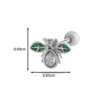 1 Piece Ear Cartilage Rings & Studs Simple Style Classic Style Star Heart Shape Bow Knot Copper Heart Star Bowknot Zircon Ear Cartilage Rings & Studs sku image 13