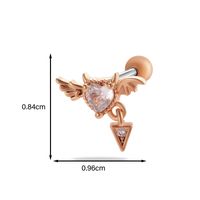 1 Piece Ear Cartilage Rings & Studs Simple Style Classic Style Star Heart Shape Bow Knot Copper Heart Star Bowknot Zircon Ear Cartilage Rings & Studs sku image 19
