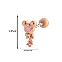 1 Piece Ear Cartilage Rings & Studs Simple Style Classic Style Star Heart Shape Bow Knot Copper Heart Star Bowknot Zircon Ear Cartilage Rings & Studs sku image 15