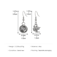 1 Pair Casual Vintage Style Cup Teapot Asymmetrical Alloy Drop Earrings main image 2