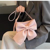 Women's Medium Pu Leather Bow Knot Elegant Square Zipper Crossbody Bag main image 1