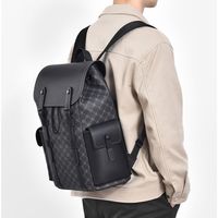 Waterproof 20 Inch Solid Color Casual Travel Laptop Backpack main image 1