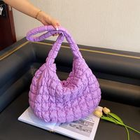 Women's Large Nylon Solid Color Streetwear Zipper Cloud Shape Bag sku image 2