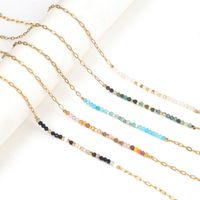 304 Stainless Steel Casual Simple Style Beaded Geometric Necklace main image 4