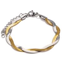 304 Stainless Steel Casual Simple Style Plating Braid Geometric Bracelets Necklace sku image 2