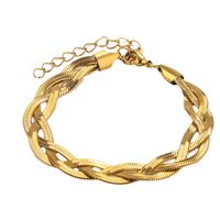 304 Stainless Steel Casual Simple Style Plating Braid Geometric Bracelets Necklace main image 4