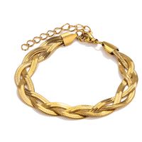 304 Stainless Steel Casual Simple Style Plating Braid Geometric Bracelets Necklace sku image 7