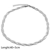 304 Stainless Steel Casual Simple Style Plating Braid Geometric Bracelets Necklace sku image 4