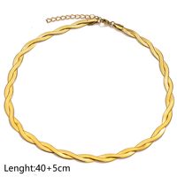 304 Stainless Steel Casual Simple Style Plating Braid Geometric Bracelets Necklace sku image 9