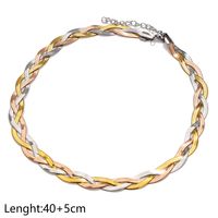 304 Stainless Steel Casual Simple Style Plating Braid Geometric Bracelets Necklace sku image 10