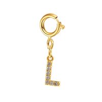 1 Pièce 6mm Le Cuivre Zircon Lettre Brillant Pendentif main image 5