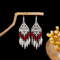 1 Pair Retro Geometric Beaded Plating Chain Alloy Drop Earrings sku image 77