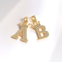 1 Piece Sterling Silver Zircon Letter Pendant main image 4