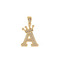 1 Piece Sterling Silver Zircon Letter Pendant sku image 1