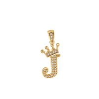 1 Piece Sterling Silver Zircon Letter Pendant sku image 10