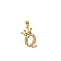 1 Piece Sterling Silver Zircon Letter Pendant sku image 17