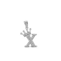 1 Piece Sterling Silver Zircon Letter Pendant sku image 50