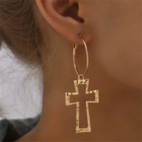 1 Pair Simple Style Classic Style Solid Color Hollow Out Zinc Alloy Drop Earrings main image 1