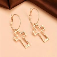 1 Pair Simple Style Classic Style Solid Color Hollow Out Zinc Alloy Drop Earrings main image 3