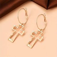 1 Pair Simple Style Classic Style Solid Color Hollow Out Zinc Alloy Drop Earrings main image 4