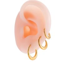 1 Piece Ear Cartilage Rings & Studs Simple Style Classic Style Round Pure Titanium Ear Cartilage Rings & Studs main image 10